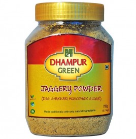 Dhampur Green Jaggery Powder (Desi Shakkar/ Muscovado Sugar)  Plastic Jar  700 grams